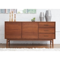 Unique Furniture 3-drawer Wood Sideboard in Walnut