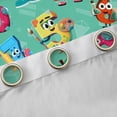 thumbnail image 4 of Homewish Boys Funny Number Black Out Curtains, Turquoise Cartoon Curtains Pack of 2 (42x63 Each), Square Triangle Abstract Bedroom Curtains, Black Out Curtains Decor, 4 of 6