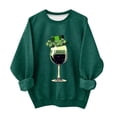thumbnail image 2 of Blusas y camisas de manga larga con cuello redondo para niños Estampado del Día de San Patricio Estampados de manga larga Casual Suelto Forro polar para mayor calidez Sudadera con capucha de manga lar, 2 of 5