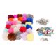 thumbnail image 2 of Accesorios de Llavero de Tassel, Accesorios de Llavero de Bola de Hojaldre Fuire de Conejo Falso Fluffy 30 Set ProncTico Con Anillos Abiertos para la decoración, 2 of 7