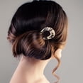 thumbnail image 3 of MasteelfCA Épingle à Cheveux Style Chinois Antidérapante en Forme de U Fourchette à Cheveux Porte-Queue pour Femmes, 3 of 8