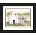 thumbnail image 1 of Shamp, Cindy 14x11 Black Ornate Wood Framed with Double Matting Museum Art Print Titled - White Barn III, 1 of 4