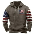 thumbnail image 2 of Aloohaidyvio Mens Comfortable Hoodie Heart Pattern Printed Hooded Pocket Drawstring Sweatshirt, 2 of 4