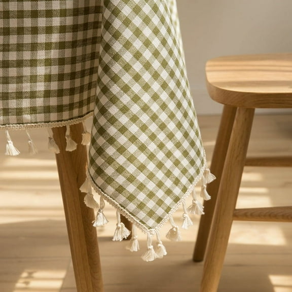 Checkered Tablecloth Kitchen, Wedding, Holiday Table Decoration Tablecloth, Outdoor Bohemia Cotton Picnic Geometric Tablecloth