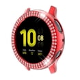 thumbnail image 1 of Watches Case Firmness Round Shape Hard Frame Bumper Sparkle Rhinestone Protector Chic Shockproof Solid Shell Watch Cover R830-40mm Red, 1 of 8