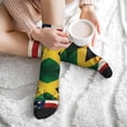 thumbnail image 7 of Women's Men's Jamaica America Colorful Novelty Pattern Crew Athletic Socks, 7 of 7