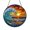 Acrylic 3.5 Inch, variant on Wave Inspired Window Suncatcher, Decorative Stained Glass Ocean Decor Hanging, Beach Style Home Accent