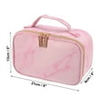 thumbnail image 2 of Unique Bargains Makeup Bag Marble Cosmetic Travel Bag Make Up Brush Organizer Bag Storage for Women Pink 8"x5"x4", 2 of 7