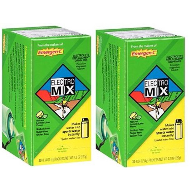 EMERGENC ELECTRO MIX LemonLime, 30 ct, 4.2 oz (Pack of 2 boxes