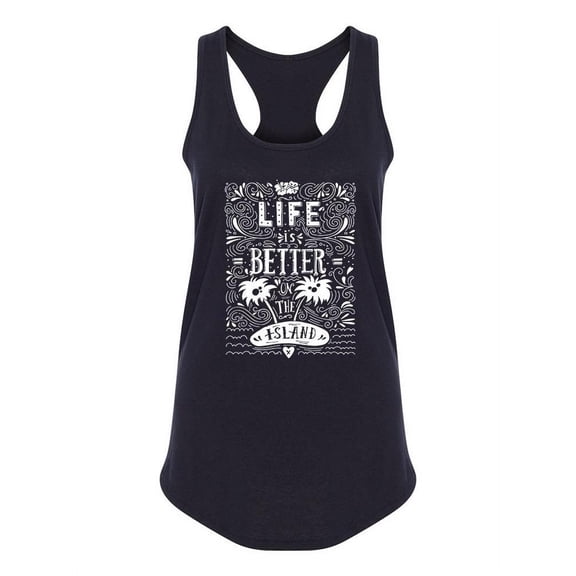Life Is Better Summer Quote Tank Women -Image by Shutterstock, Female Large