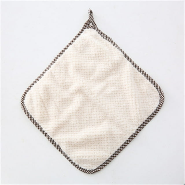 Kyusrd Summer All Sale!High-density Coral Fleece Patch Embroidered Bowknot Hand Towel Peach Heart