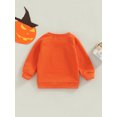thumbnail image 2 of Halloween Bebé NiñOs NiñAs Jersey Calabaza ArañA Estampado Cuello Redondo Manga Larga Tops XBTCLXEBCO Naranja;3-4 Años, 2 of 6