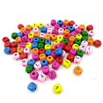 thumbnail image 2 of 100 Uds. Cuentas cuadradas de madera mezcladas, cubo con letras, cuentas espaciadoras sueltas, 2 of 3