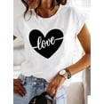 thumbnail image 6 of Love Style Trend Cute 90s Short Sleeve Print T Shirt Clothing Tee Women Graphic T-shirt Summer Clothes Fashion Female Top, 6 of 7