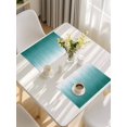 thumbnail image 5 of Teal Green Ombre Placemats Set of 8, Contemporary Gradient Abstract Art Placemats for Dining Table, Place Mats for Kitchen Tabletop, Waterproof Wipeable Dining Table Mats Set, 5 of 9