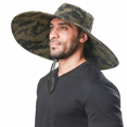 thumbnail image 3 of Chapeau de Soleil pour Homme, Chapeau Bob à Grand Bord pour Homme, Chapeau de Chasse Chapeau Bob de Pêche, Convient au Camping, à la Pêche, à la Randonnée (Vert Militaire) S057, 3 of 5