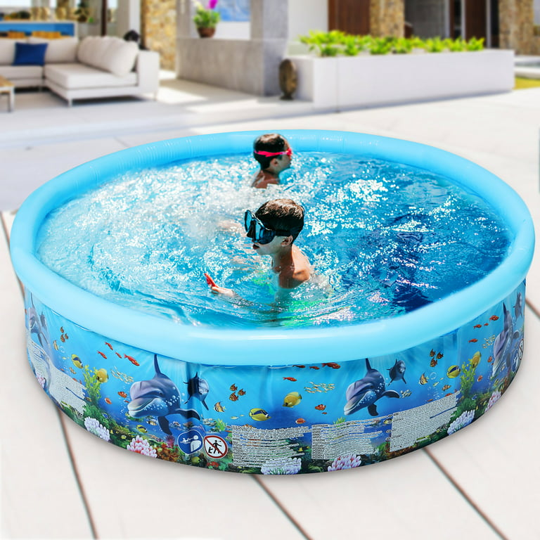 SHCKE Inflatable Kiddie Pools Summer Fun Swimming Pool for Kids family  swimming pools for kids(50 X 11) (Assorted Styles)