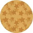 thumbnail image 1 of Ahgly Company Machine Washable Indoor Round Transitional Neon Orange Area Rugs, 4' Round, 1 of 7