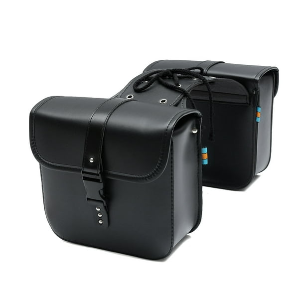 Vintage Saddlebags For Motorcycle Universal PU Waterproof Large