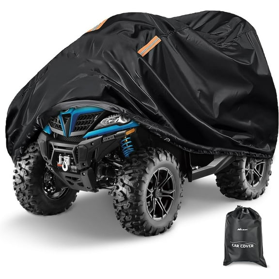 Nilight ATV Cover Waterproof 420D Heavy Duty Ripstop Material Black Protects 4 Wheeler from Snow Rain All Season All Weather UV Protection Fits up to 86"(86'' Lx48''W x 38''H)