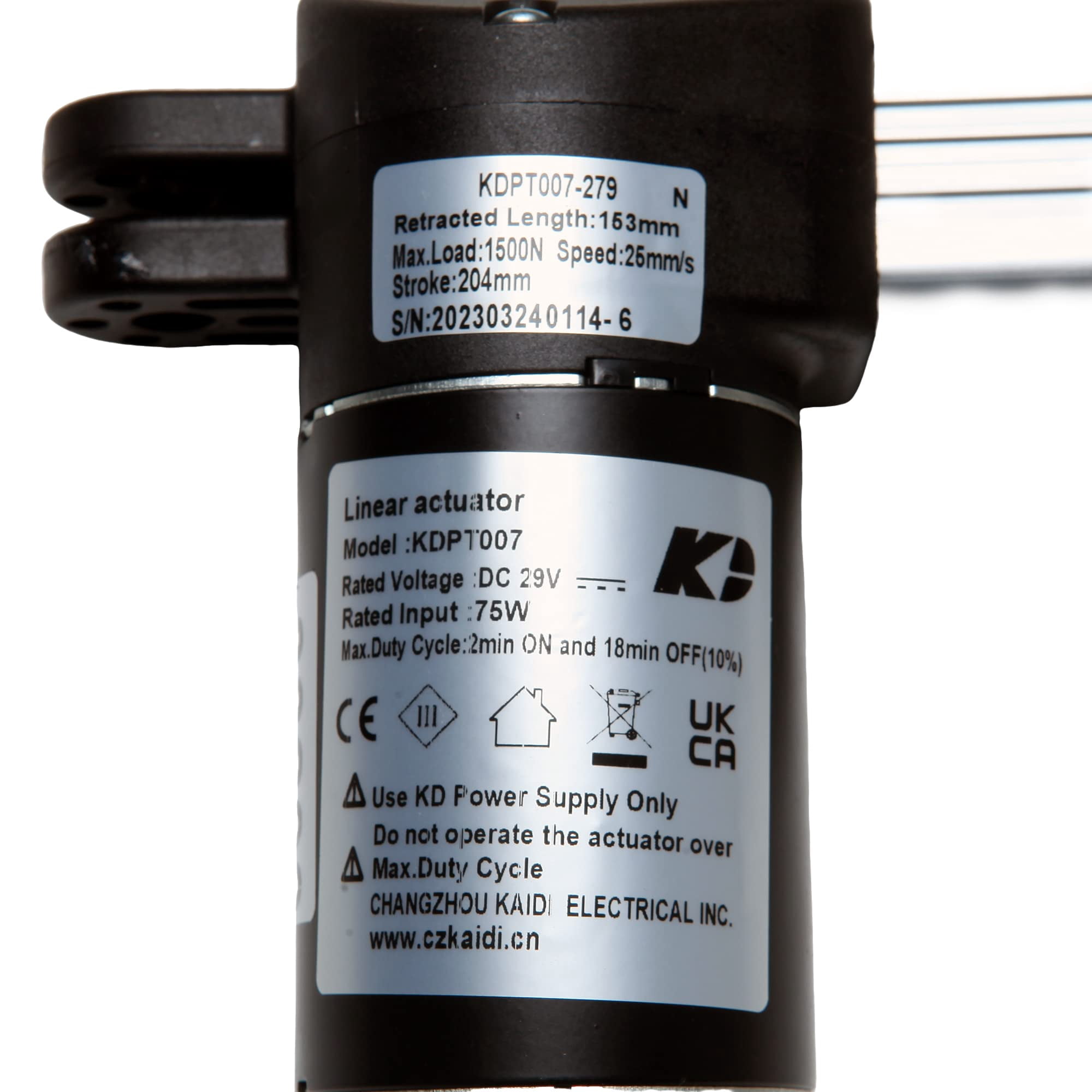 Power Recliner Sofa Couch Lift Chairs Kaidi Motor Linear Actuator Model KDPT007-279 Replacement Kit