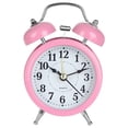 thumbnail image 1 of Alarm Clock Retro Twin Bell Alarm Clock Table Metal Desk Table Analog Clock Silent with Night Light for Home Office, Pink, 1 of 8