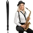 thumbnail image 3 of Sangle de Cou pour Saxophone Sangle de Cou Réglable pour Clarinette Harnais de Saxophone, 3 of 8