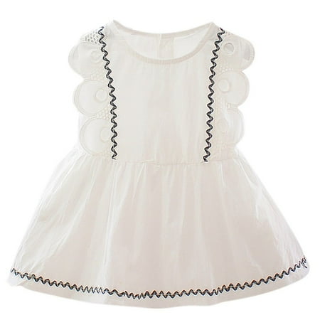 

Kids Girls Casual Sleeveless Lace Dress Tutu Dress