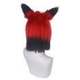 thumbnail image 4 of Peluca para cosplay Hazbins Hotels Alastor Anime Synthetic para adulto, 4 of 4