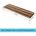 thumbnail image 2 of WELLAND 48 Inch Grande Floating Shelves Wall Mounted Display Shelf, 48"L x 11.81"D x 4"T, Retro, 2 of 6