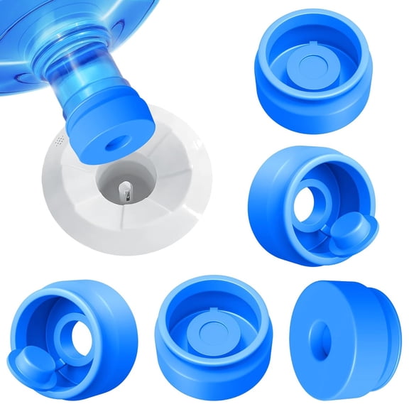 3 and 5 Gallon Water Jug Cap, Silicone Reusable Replacement Cap, Non Spill Bottle Caps for 55mm Bottle Water Dispenser Caps - Pack of 3