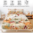thumbnail image 5 of Twin XL Size Fitted Sheet Set - Green Pumpkins Fall 2 Piece Bedding Sets 16" Deep Pocket Fitted Sheet with 1 Pillowcases, Eucalyptus Maple Leaves Thanksgiving Brushed Microfiber Hotel Bed Sheets, 5 of 9