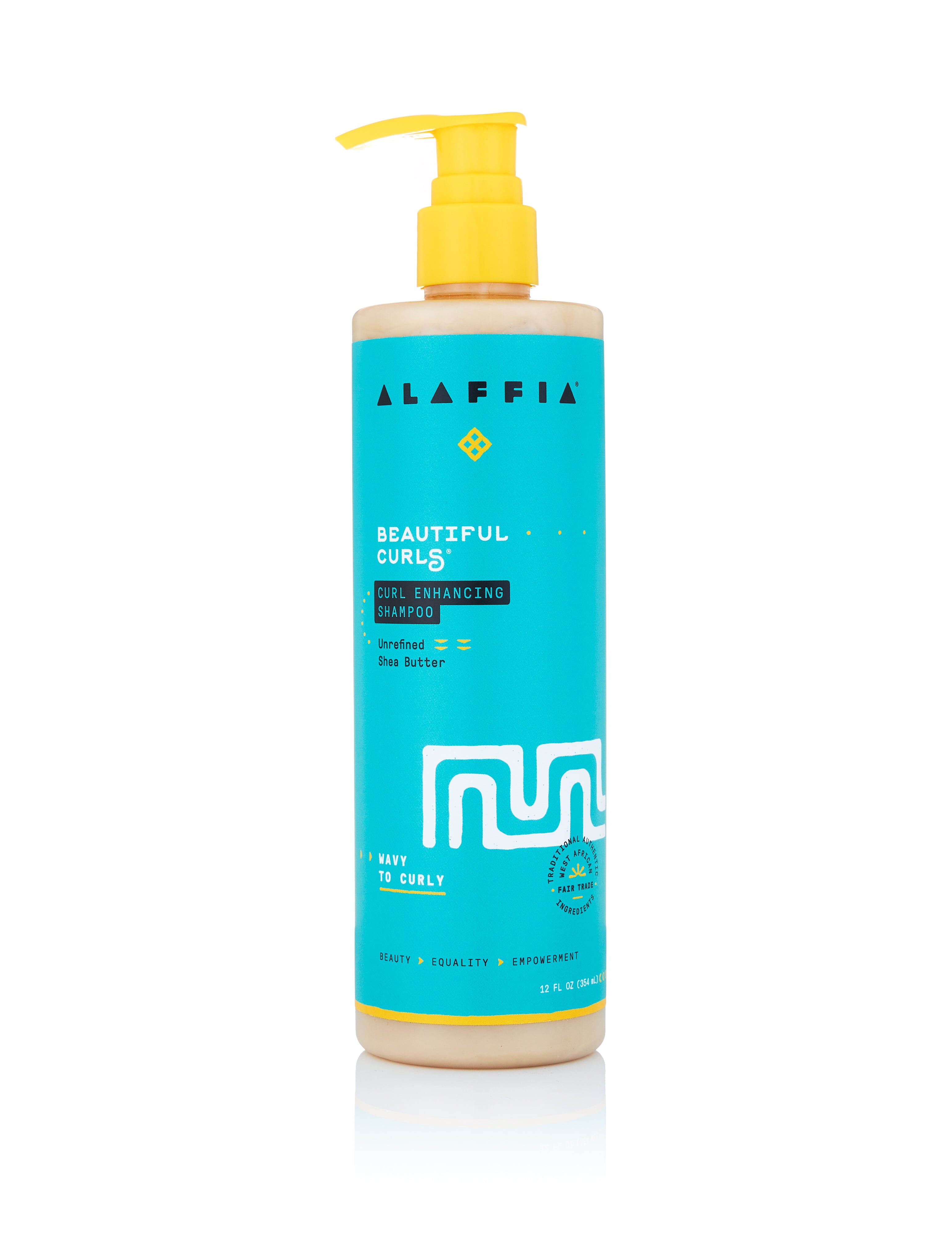 Alaffia Beautiful Curls Enhancing & Moisturizing Daily Shampoo with Shea Butter, 12 fl oz