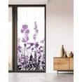 thumbnail image 2 of Window Privacy Film Purple Flowers Stained Glass Window Film Decorative Sun Block Window Cover Spring Farmhouse Botanical Floral Herbs Window Clings Static Adhesive Sticker for Bathroom 35.4"x78.7", 2 of 7