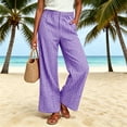 thumbnail image 2 of Women's Plaid Wide Leg Pants With Pockets For Casual And Daily Wear, 2 of 7