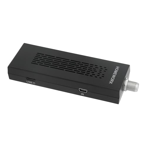Digital TV Converter Box Dongle, ATSC Digital Converter Box with TV Tuner, TV Recording, USB Multimedia Function, 1080P HDMI Output, Clear QAM by Mediasonic HomeWorx (HW135STB)