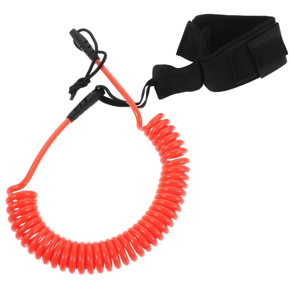 OFFIGAM Orange TPU Surfboard Leash with Comfortable Ergonomic Wrist Strap for Paddleboard Safety and Secure Water Sports Activities