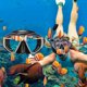 thumbnail image 2 of Máscara de buceo con vidrio templado antiniebla, antifugas, equipo de snorkeling, 1 Afortunado Sencillez, 2 of 5