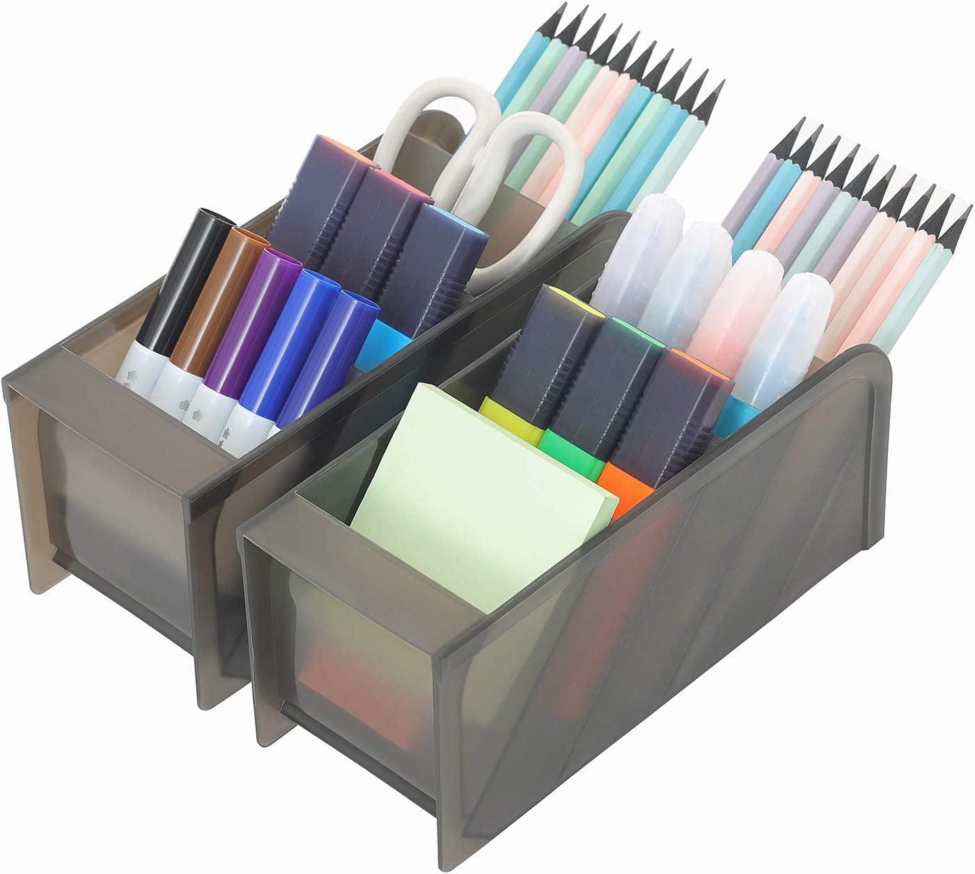 3x Desktop Storage Box Pen Pencil Holder Stationery Organizer Home