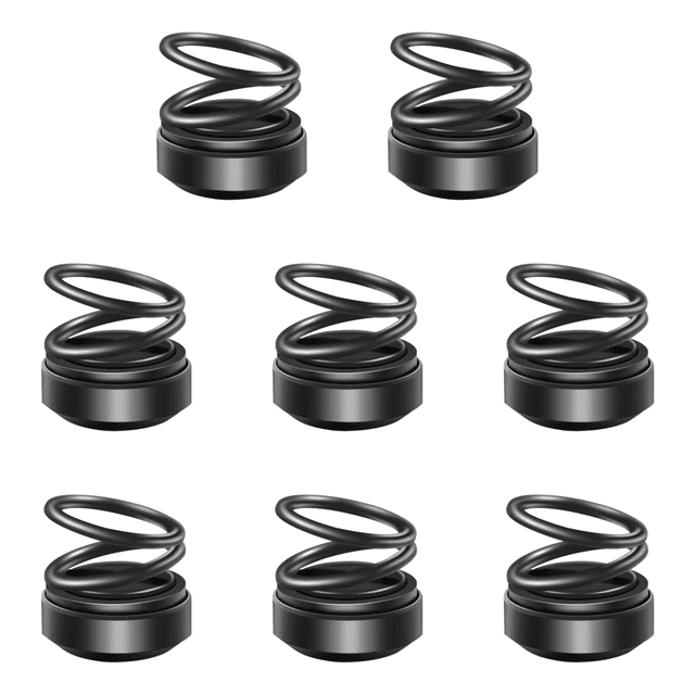 8uds. Difusores de aromaterapia con energía solar, anillo doble portátil para automóvil (negro)