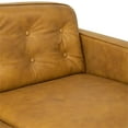 thumbnail image 6 of Harvey Mid-Century Modern Tight Back Genuine Leather Sofa in Tan, 6 of 6
