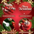thumbnail image 4 of Red Theme Merry Christmas Banner Silver Ornaments Christmas Display Pine Branches Gift Boxes Xmas Backdrop for Christmas Party Home Decoration Indoor Gathering, 4 of 9