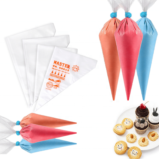 Venta al por mayor, 100 unidades/bolsa, bolsas para manga pastelera de grado alimenticio, glaseado, Fondant, decoración de crema para pasteles, bolsa de pastelería desechable Sincero Hogar