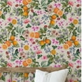 thumbnail image 1 of S4sassy Self-Stick Decorative Wallpaper, Tropical Citrus Blossom Wall Paper, Vinyl Waterproof Contact Paper, White, 25"x240" Removable Renter Friendly Wall Covering For Bedroom, Dining room, 1 of 9