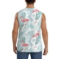 thumbnail image 4 of Balery Tropical Flamingo Camisetas sin mangas para hombre, absorbe la humedad y protege contra el mal olor.-XX-Large, 4 of 7