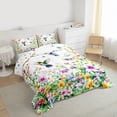thumbnail image 3 of Castle Fairy Boys Girls Floral Hummingbird Twin Comforter Sets,Spring Garden Bedding Set, 3 of 8