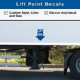 thumbnail image 3 of Set of 4 - Lift Here Vinyl Decal Sticker - Many Sizes & Colors - Lift Point Sign Truck Safety Markings for Dry Van and Reefer Trailers - Truck Decals & Markings (Style #5) (11" x 12", White), 3 of 7