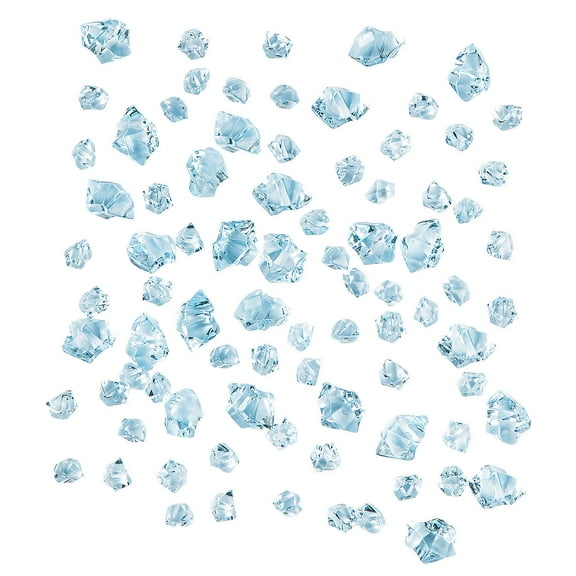 Fun Express 1/4" - 1" 4 lbs. Bulk Blue Acrylic Faux Decorative Gem Crystals