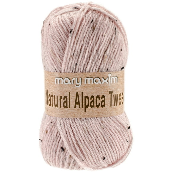 Mary Maxim Natural Alpaca Tweed Yarn-Rose Quartz
