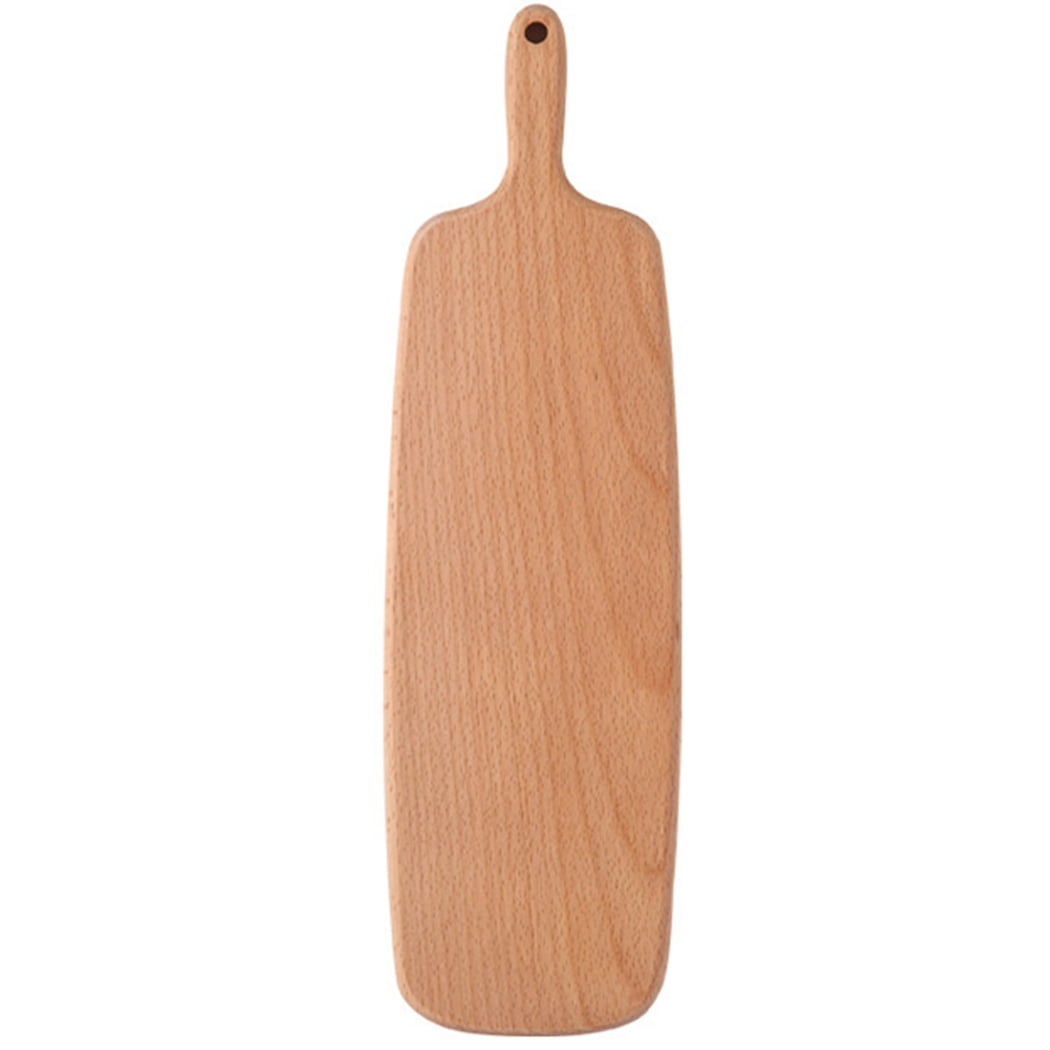 Chopping Board Wooden Cutting Meat Herb Slicing Pastry Round Bread Serving Dice